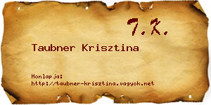 Taubner Krisztina névjegykártya